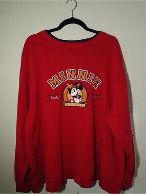 Vintage 80s Minnie Mouse Red Graphic Sweatshirt